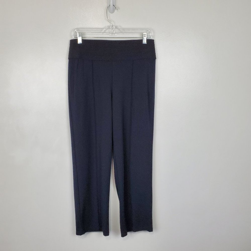 Blair Black Pull-On Wide Waist Stretchy Pants With Center Leg Seam Size MP